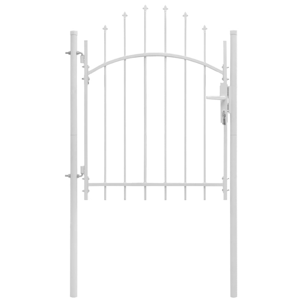 Portail de jardin acier 1 x 1,75 m blanc