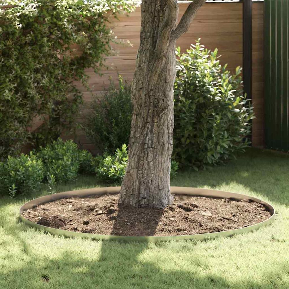 Bordure jardin acier galvanisé délimitation espaces extérieurs 450x10cm argent