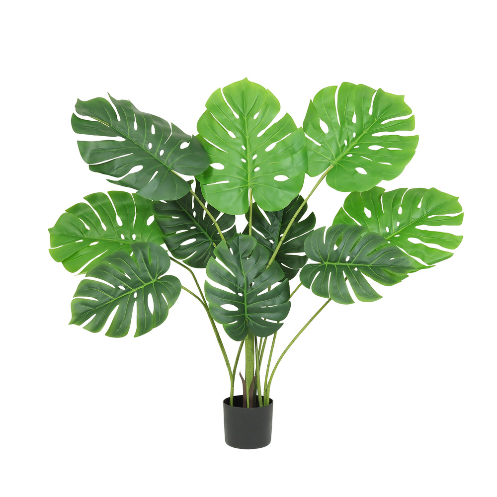 Monstera artificiel toucher naturel 120cm
