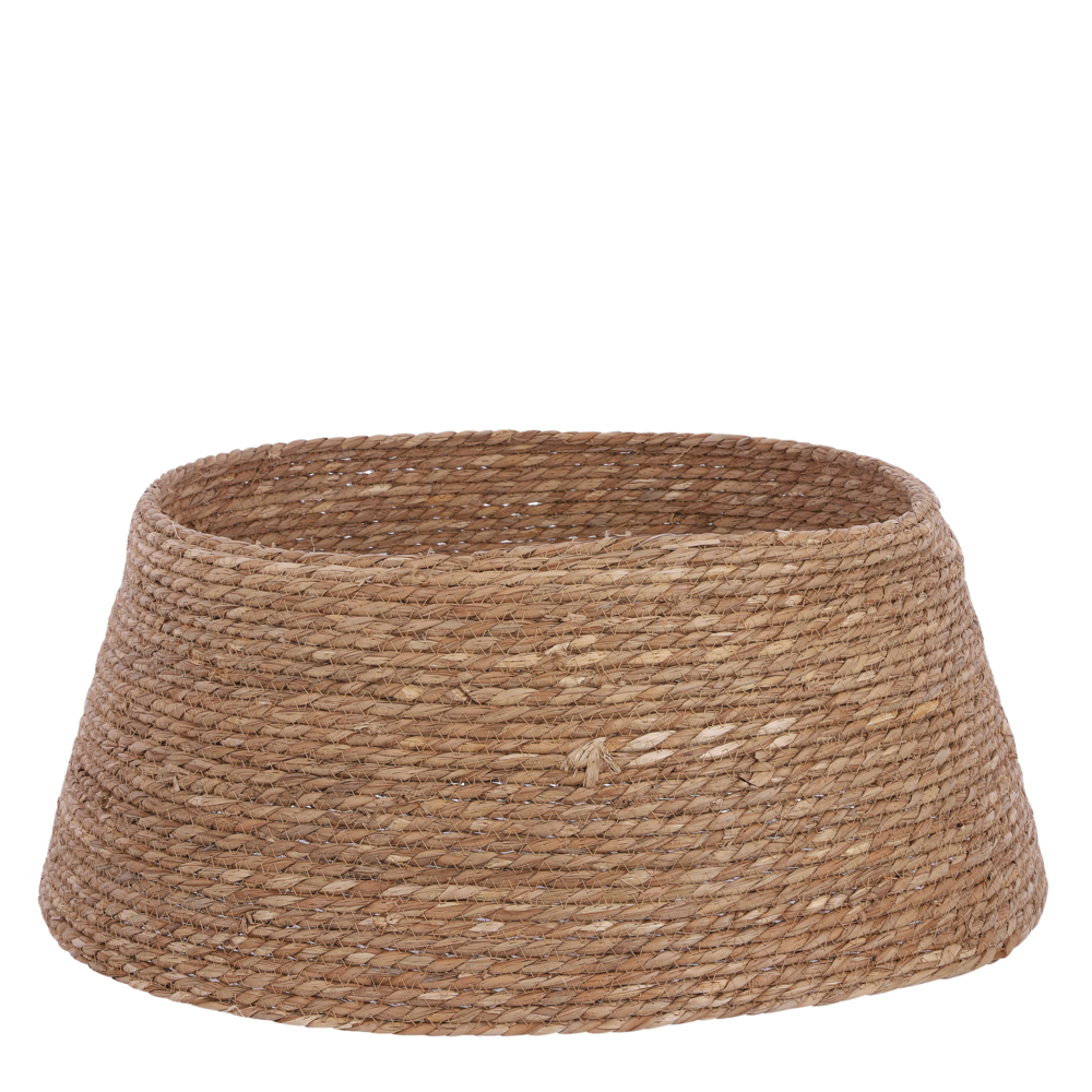 Mica decorations - jupe de sapin noël en jonc de mer marron d58