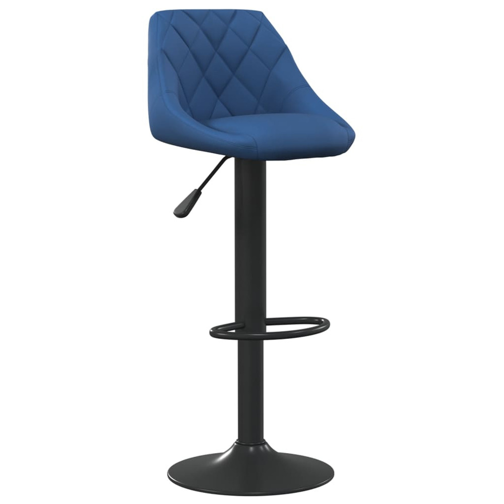 Tabouret de bar bleu velours