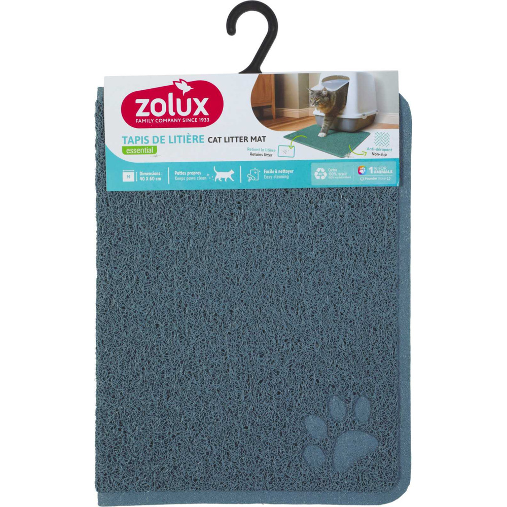 Tapis bleu pour maison de toilette m - 40 x 60 cm
