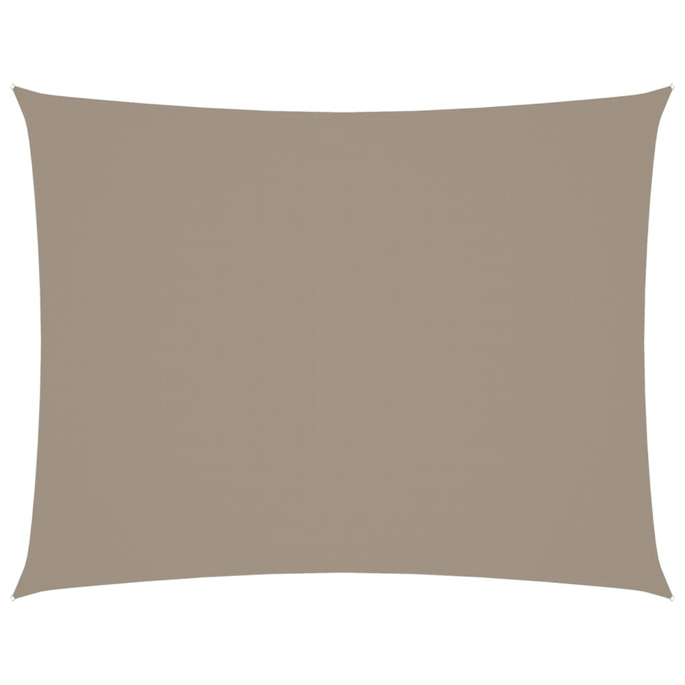 Voile de parasol tissu oxford rectangulaire 6x8 m taupe