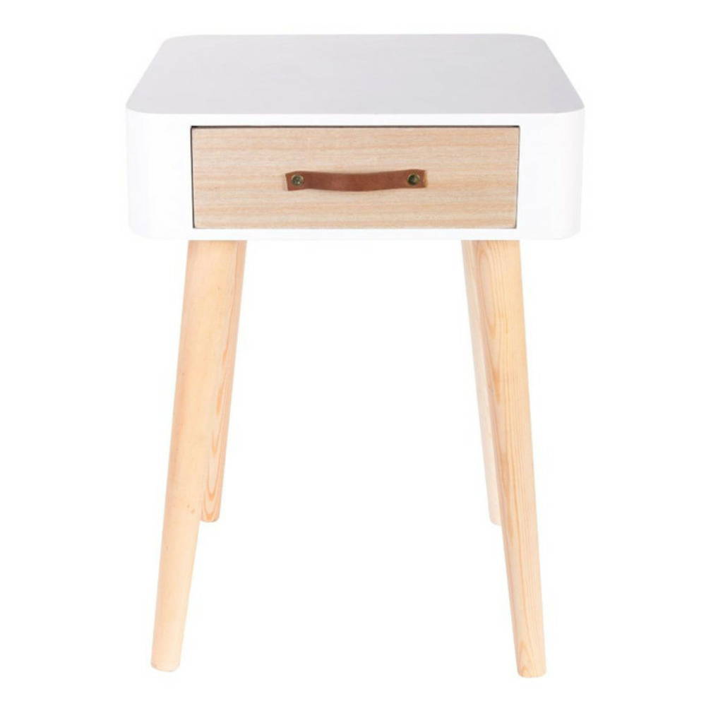 Table de chevet 1 tiroir pueda 48cm blanc