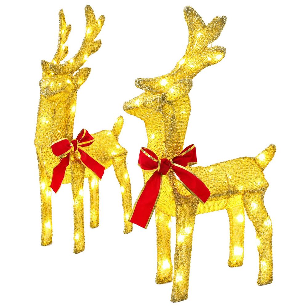 Renne de noël 3d loviisa 2 pc 80 led blanc chaud