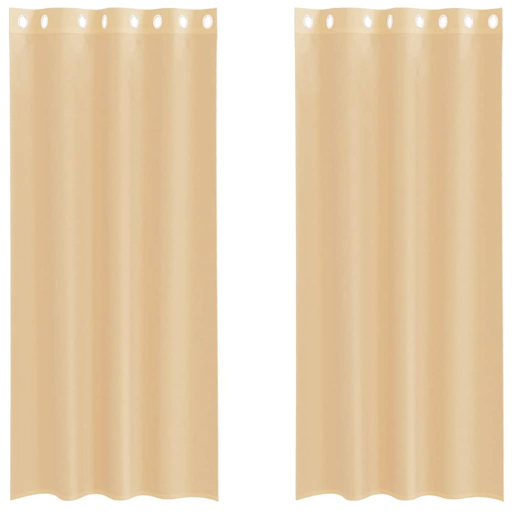 Rideaux en voile avec œillets 2 pcs sable