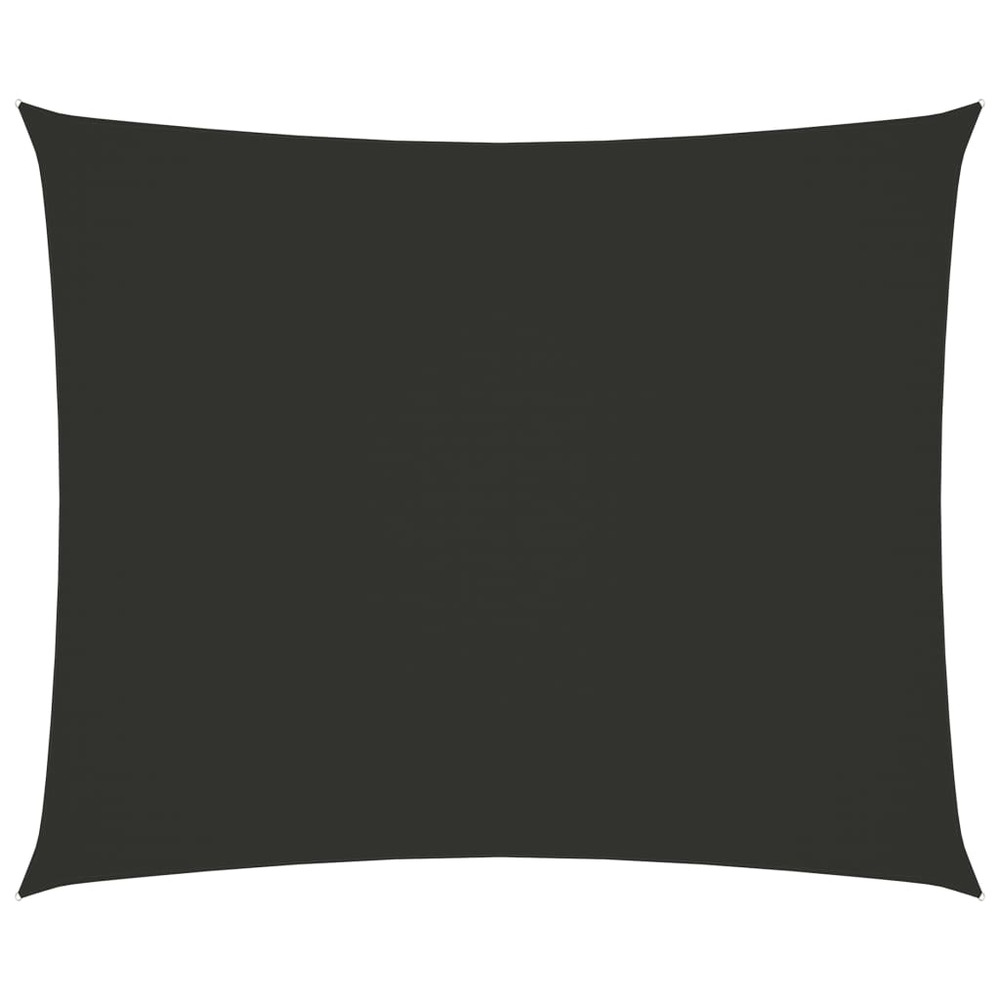 Voile toile d'ombrage parasol tissu oxford rectangulaire 6 x 7 m anthracite