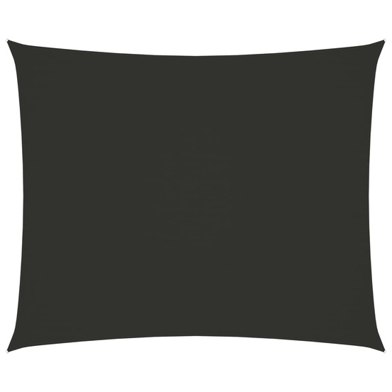 Voile toile d'ombrage parasol tissu oxford rectangulaire 6 x 7 m anthracite