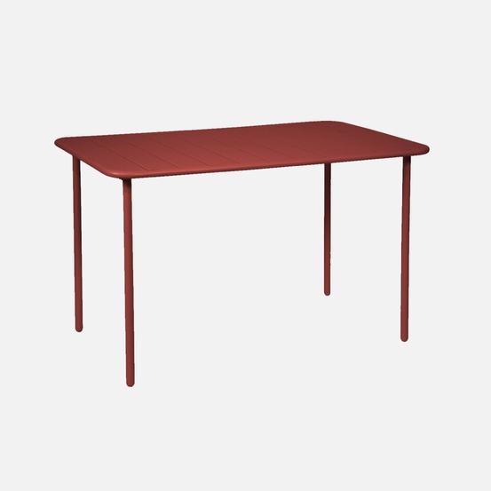Table de jardin métal 4 places, amelia l 120 x 70 x 72,5cm