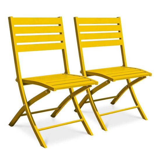 Lot de 2 chaises de jardin pliantes