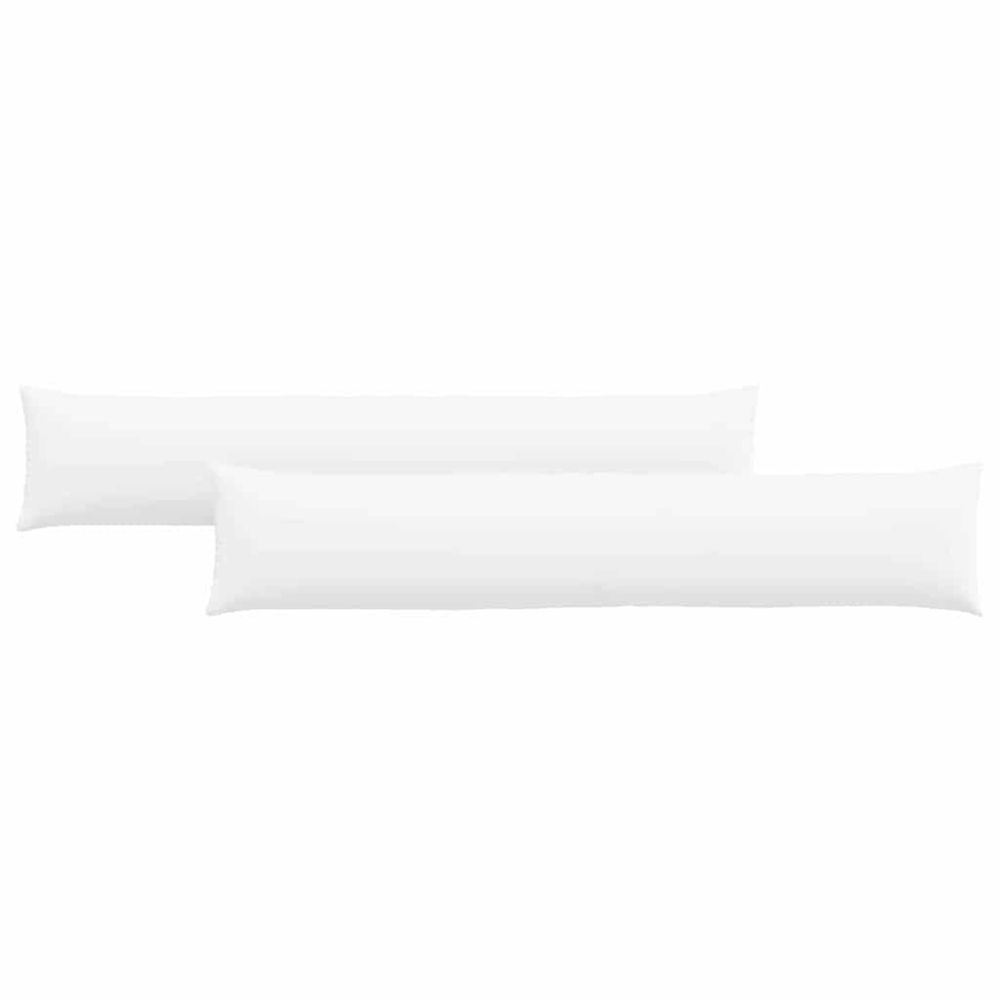 Coussins de canapé 2 pc tissu blanc 200 x 40 cm