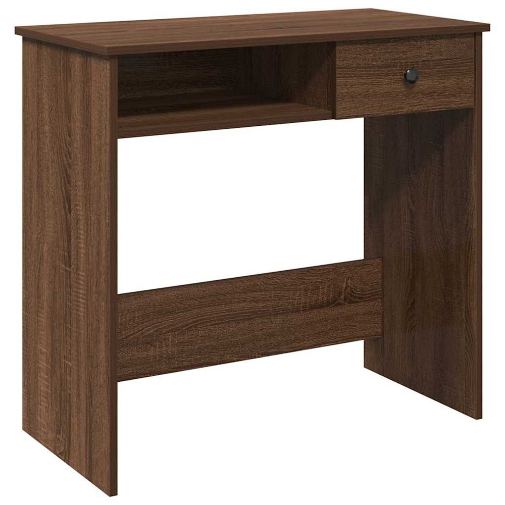 Bureau chêne marron 80x40x75 cm bois d'ingénierie