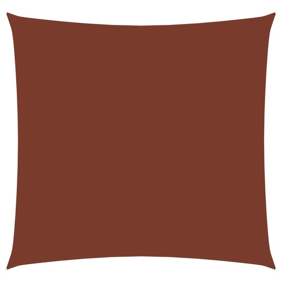 Voile toile d'ombrage parasol tissu oxford carré 2,5 x 2,5 m terre cuite