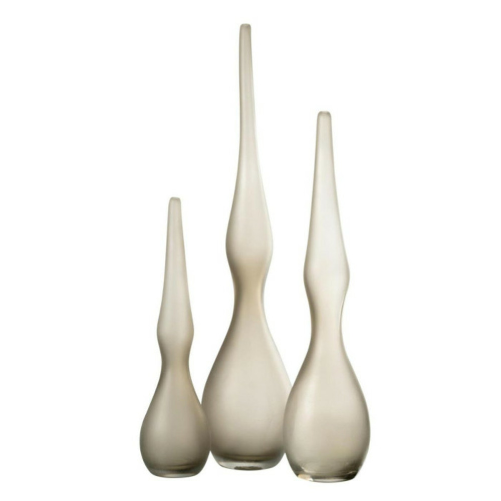 Lot de 3 vases en verre 