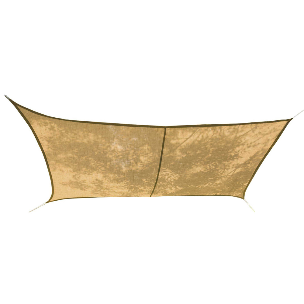 Voile d'ombrage rectangulaire en jute 4 x 3 m