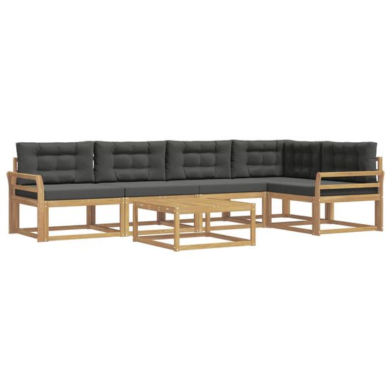 Ensemble de canapés d'extérieur 6 pc blanc et anthracite