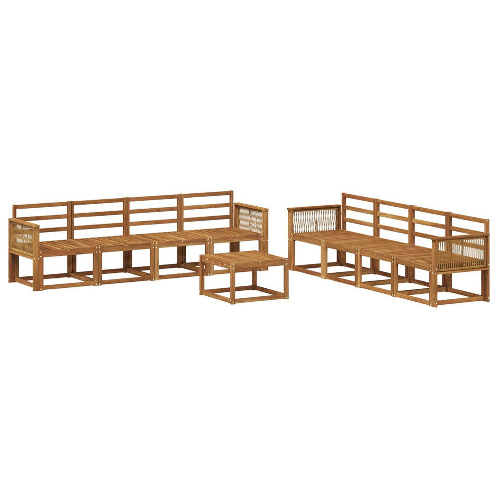 Ensemble de canapés d'extérieur 9 pcs naturel