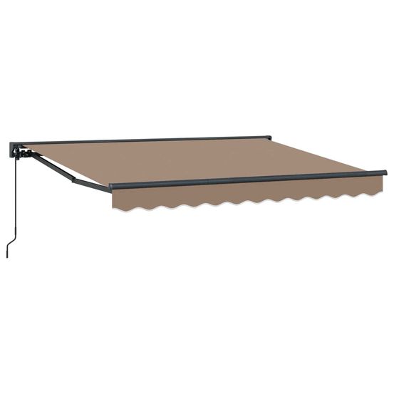 Auvent rétractable taupe 3,5 x 2,5 m polyester et aluminium