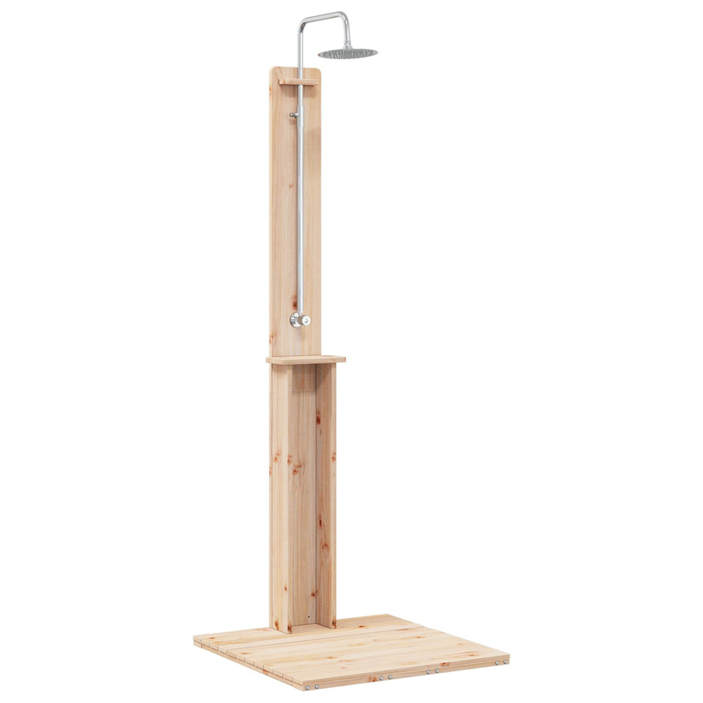 Douche d'extérieur naturel 75 x 76 x 217 cm pin massif