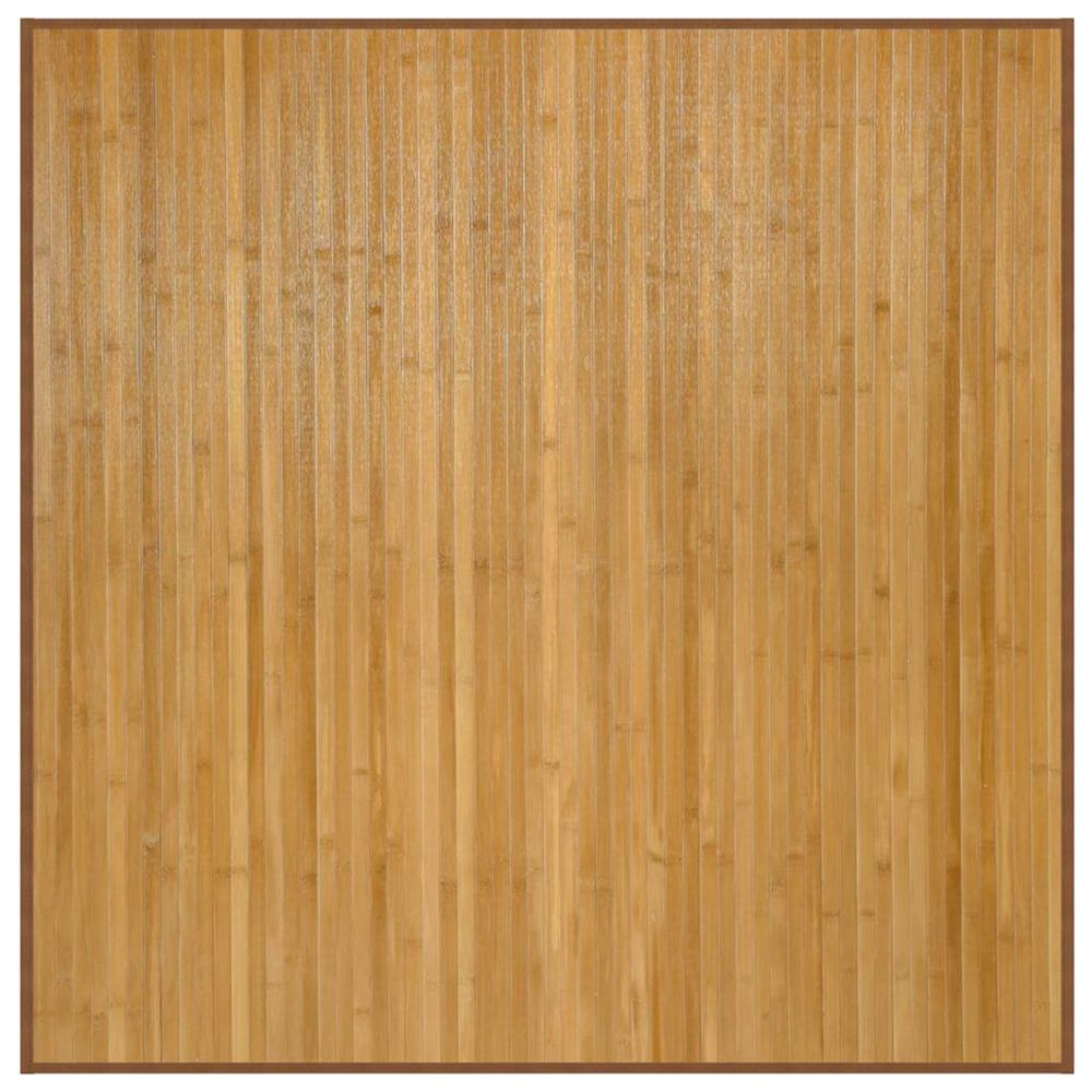 Tapis carré naturel 100x100 cm bambou