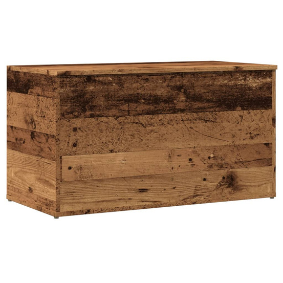 Coffre de rangement vieux bois 84x42x46 cm bois d'ingénierie