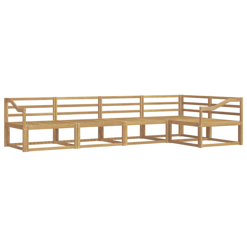 Ensemble de canapés d'extérieur 5 pcs blanc 325 x 166,5 x 73 cm
