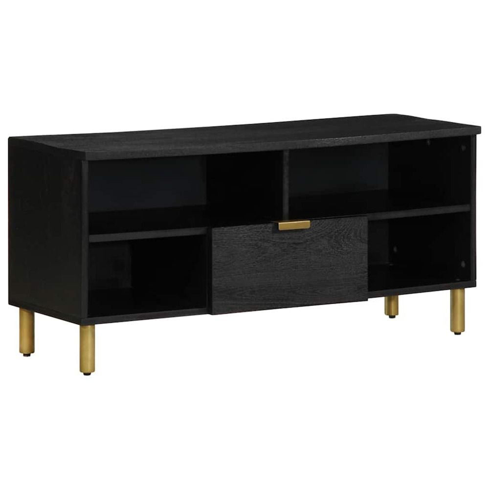 Meuble tv noir 100x33x46 cm bois d'ingénierie