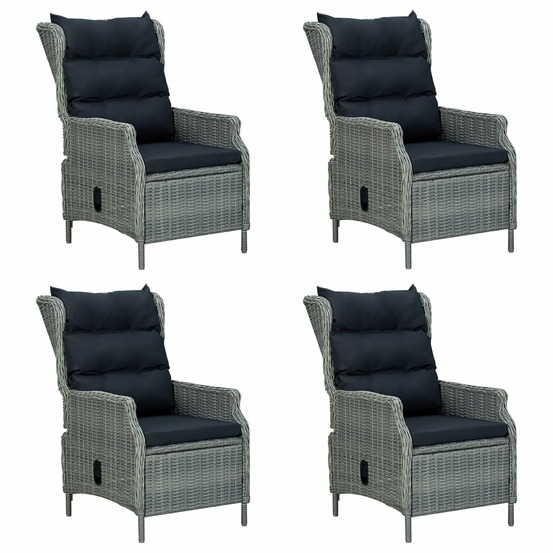 Ensemble à manger de jardin 5 pcs gris clair