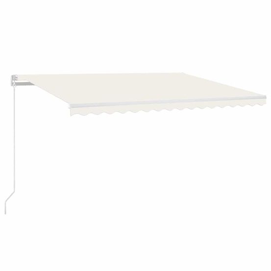 Auvent rétractable crème 400 × 300 cm tissu et aluminium
