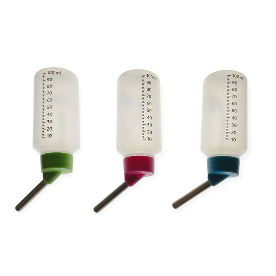 3 biberons, 100 ml en plastique pour hamsters, gerbilles coloris aléatoires