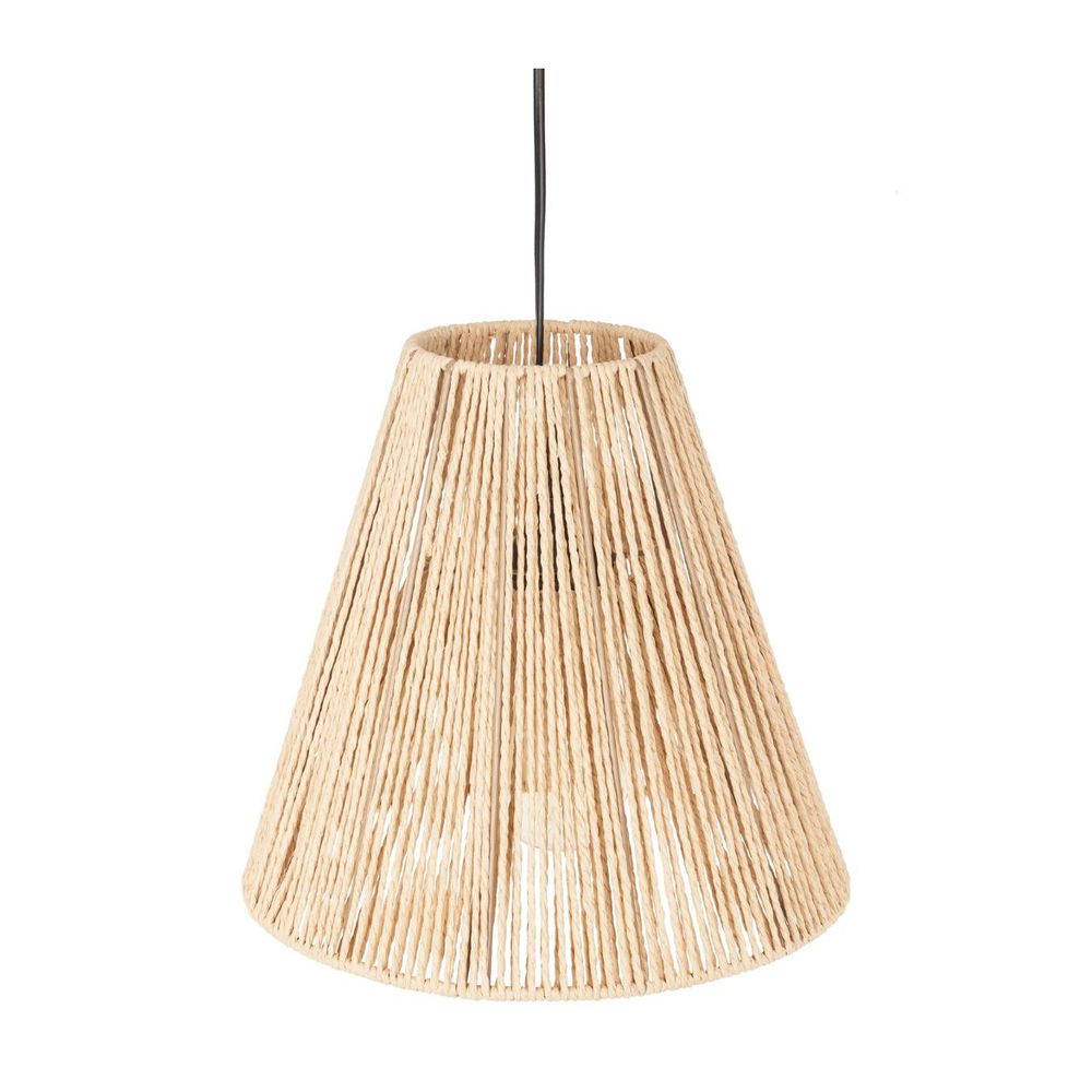 Luminaire suspension corde d 30 cm beige