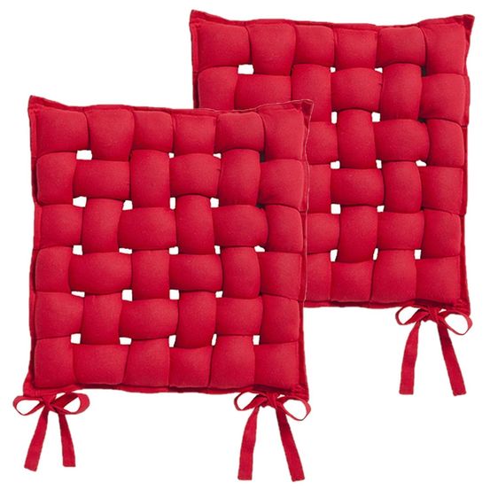 Lot de 2 galettes de chaise tressées