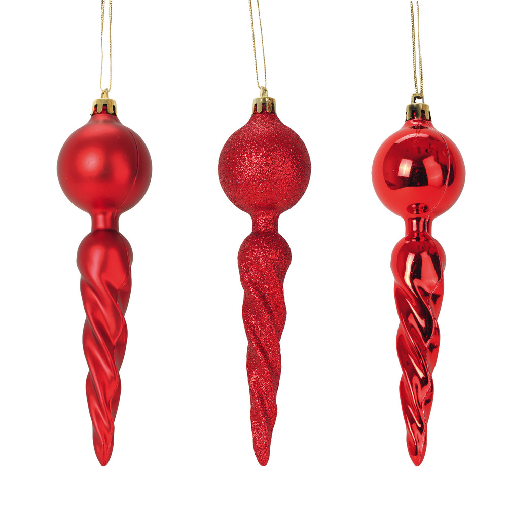 Set de 3 suspensions torsadees noel