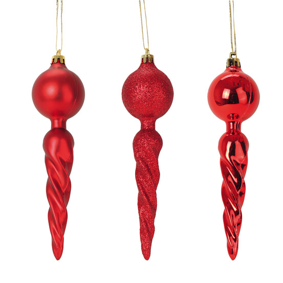 Set de 3 suspensions torsadees noel