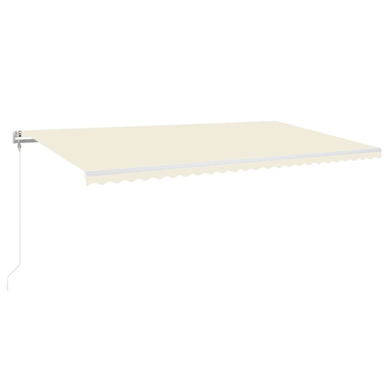 Auvent automatique avec capteur de vent et led 600x350 cm crème