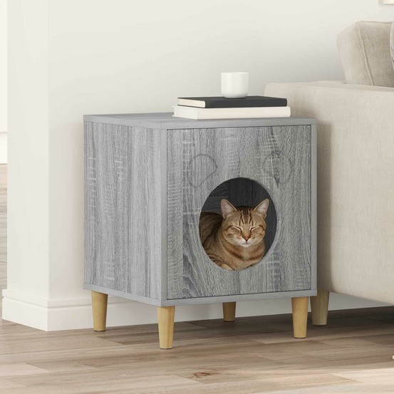 Maison pour chat gris sonoma 42,5 x 40 x 53 cm