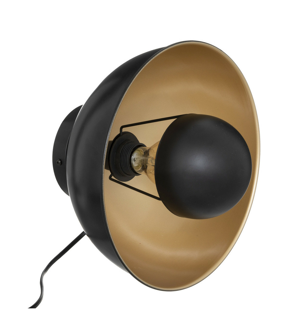 Applique murale en métal noir et doré d 29 cm