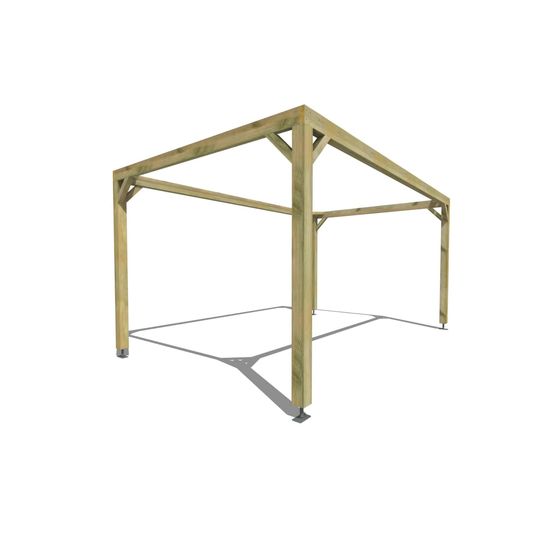 Pergola bois • 5m x 3m • indépendante • cadre simple • livraison comprise