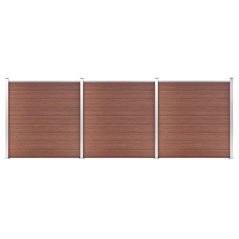 Clôture de jardin wpc 526x186 cm marron