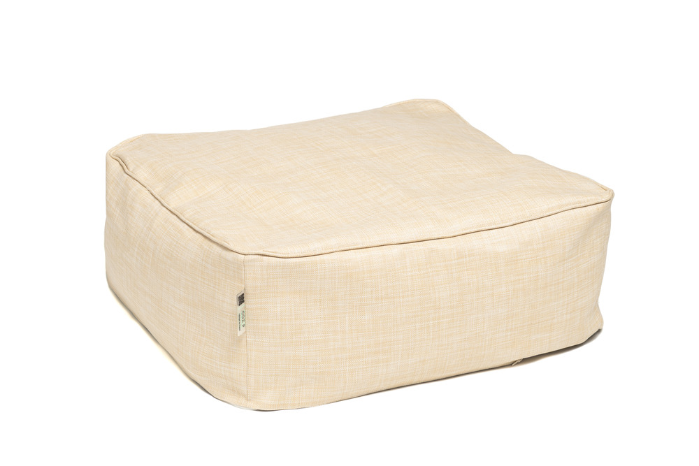 PETIT BOHÈME RAPHIA | Coussin de sol à billes COZIP | 80 x 80 x h30 cm