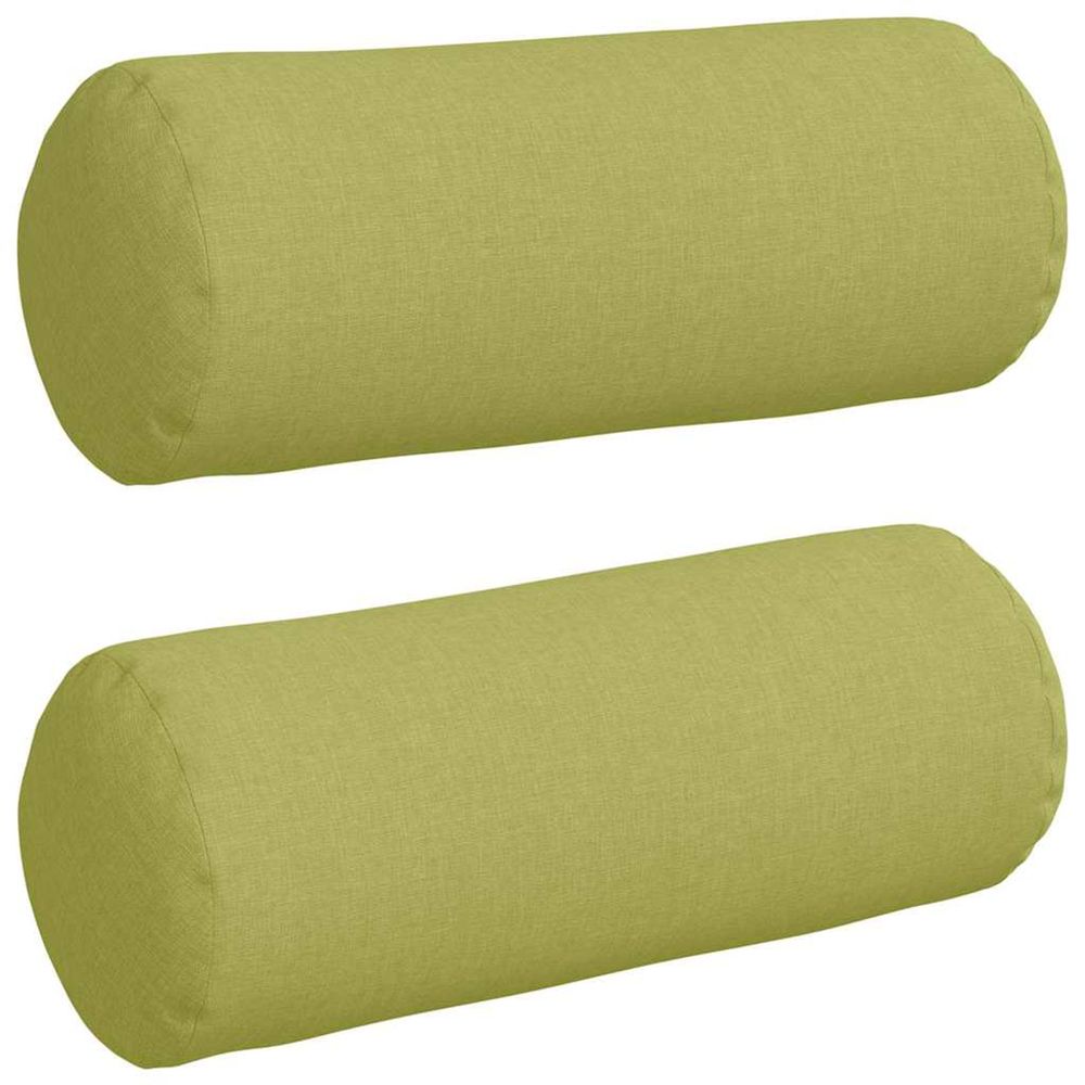 Coussins d'accent 2 pc tissu vert clair ø 15 x 40 cm