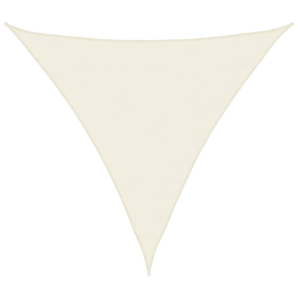Voile de parasol tissu oxford triangulaire 3x3x3 m crème