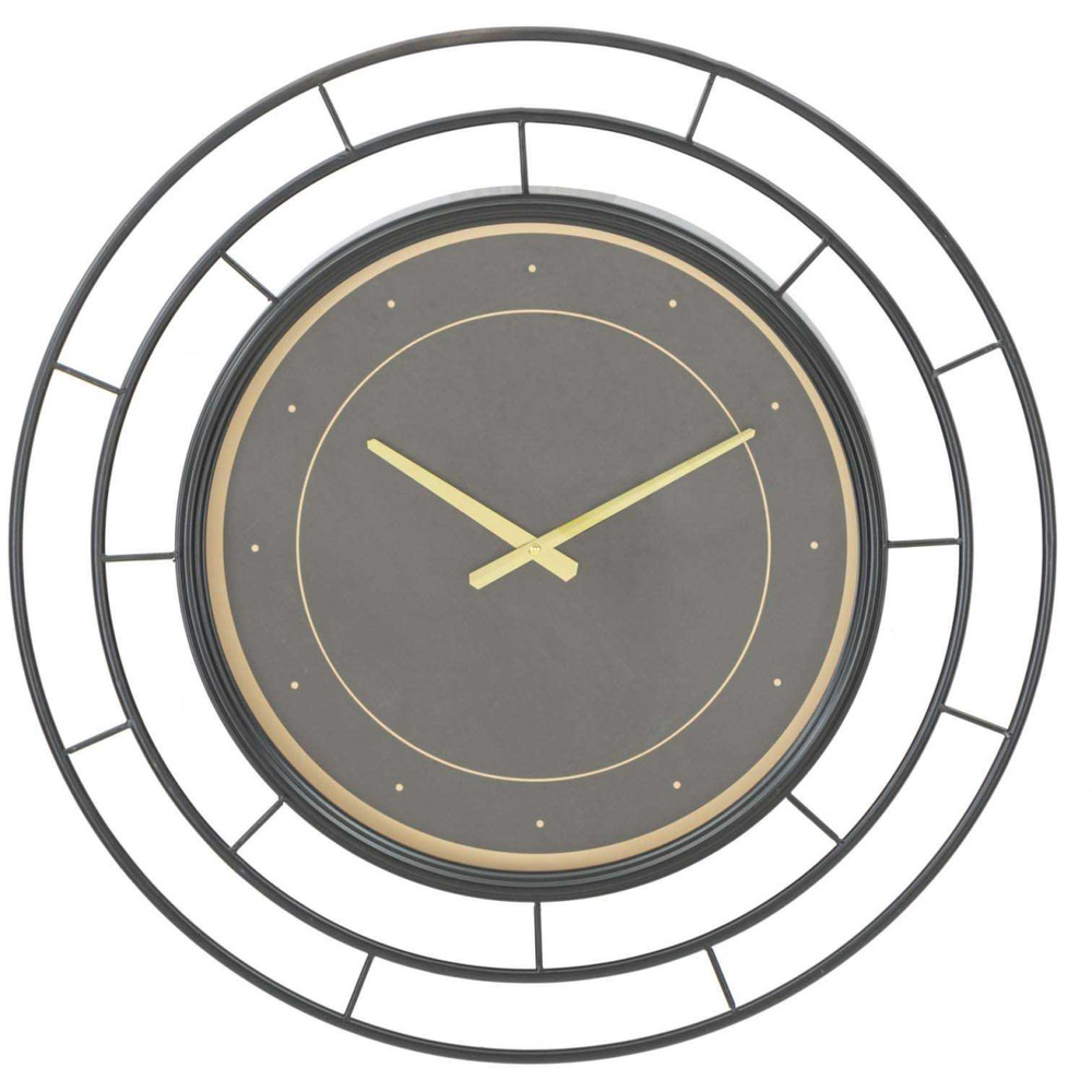 Horloge en métal fashion dark 70 x 5.5 cm