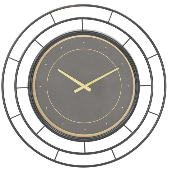 Horloge en métal fashion dark 70 x 5.5 cm