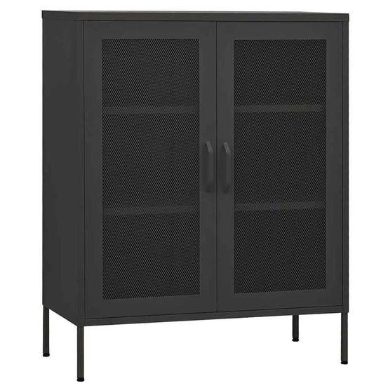 Armoire de rangement anthracite 80x35x101,5 cm acier