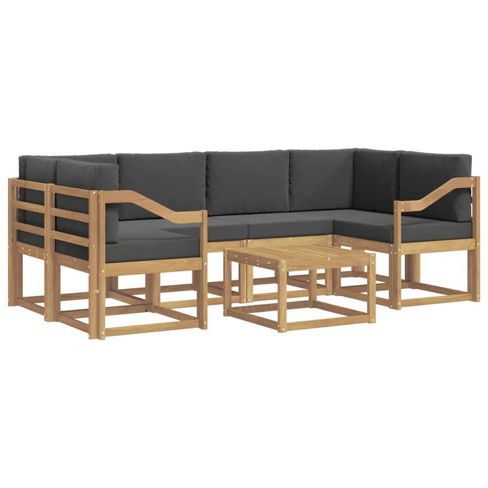 Ensemble de canapés d'extérieur 7 pc blanc et anthracite