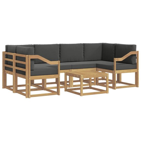 Ensemble de canapés d'extérieur 7 pc blanc et anthracite
