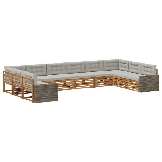 Ensembles de canapés 10 pc bois d'acacia massif