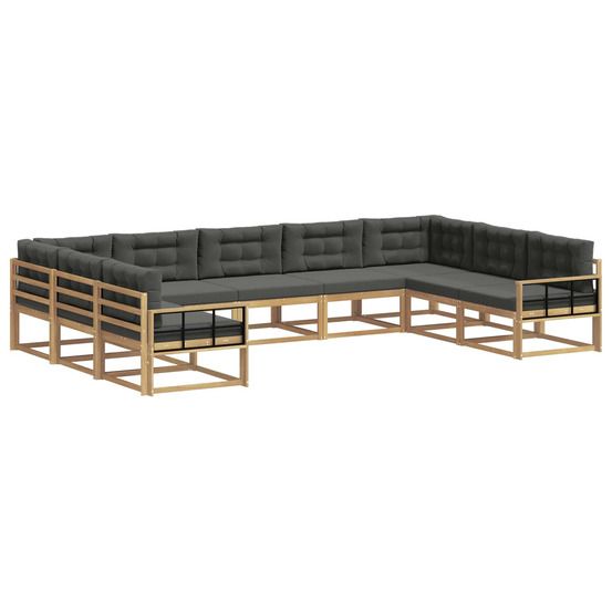 Ensemble de canapés d'extérieur 9 pc blanc et anthracite