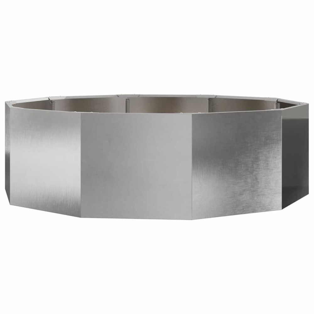 Jardinière d'extérieur argent 120 x 120 x 35 cm acier inoxydable
